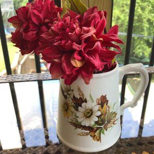 Vintage flower ceramic vase - 70s/80s